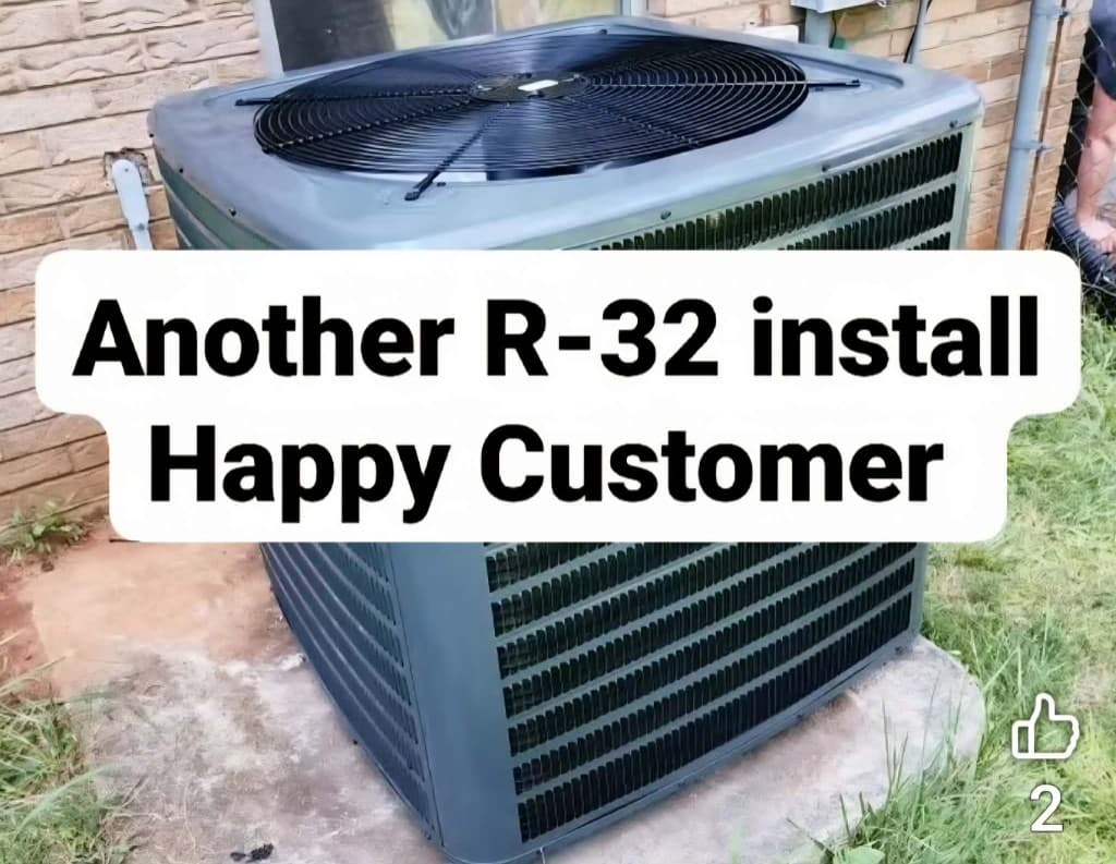 R-32 condenser install — happy customer